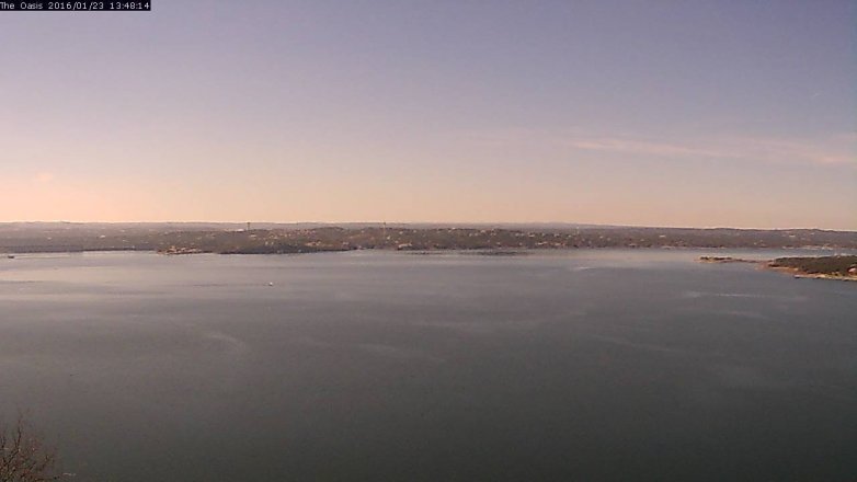 Lake Travis webcam, January 23, 2016 12:55 PM CT