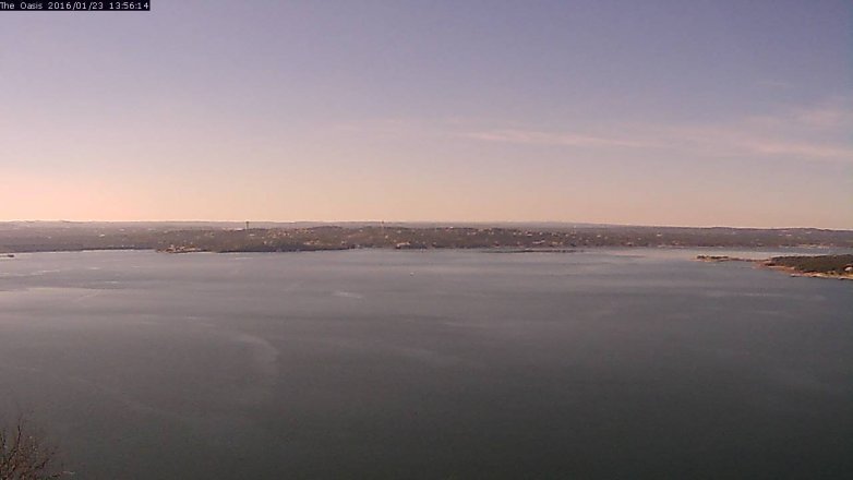 Lake Travis webcam, January 23, 2016 1:05 PM CT