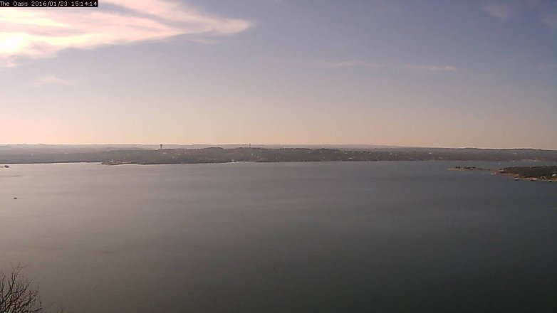 Lake Travis webcam, January 23, 2016 2:20 PM CT