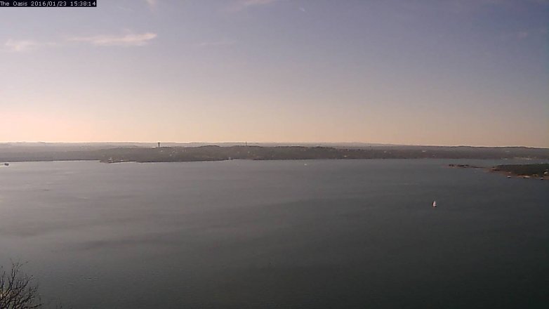 Lake Travis webcam, January 23, 2016 2:45 PM CT