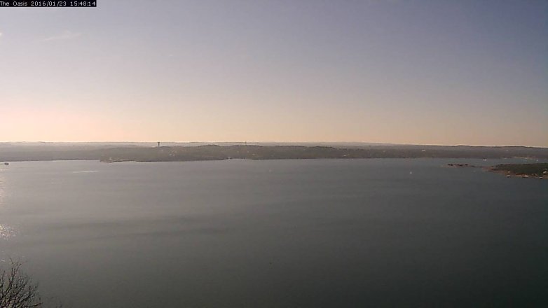 Lake Travis webcam, January 23, 2016 2:55 PM CT