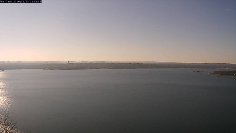 Lake Travis webcam, January 23, 2016 3:05 PM CT