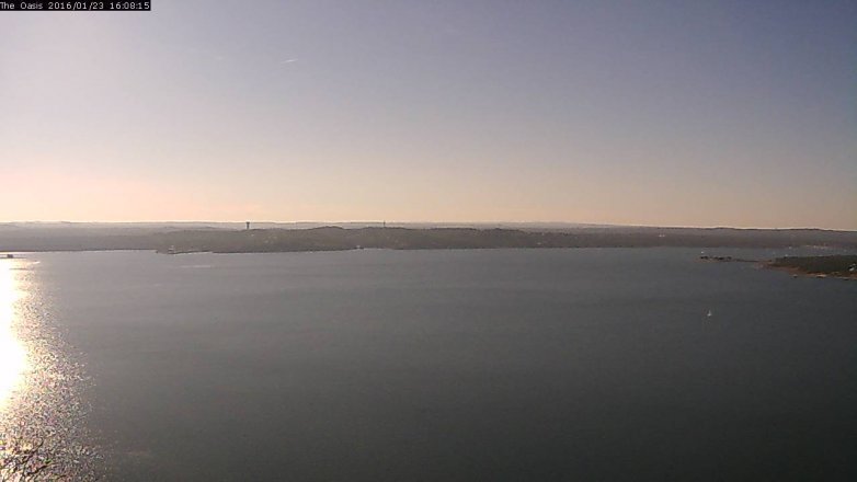 Lake Travis webcam, January 23, 2016 3:15 PM CT