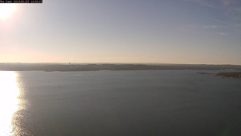 Lake Travis webcam, January 23, 2016 3:40 PM CT