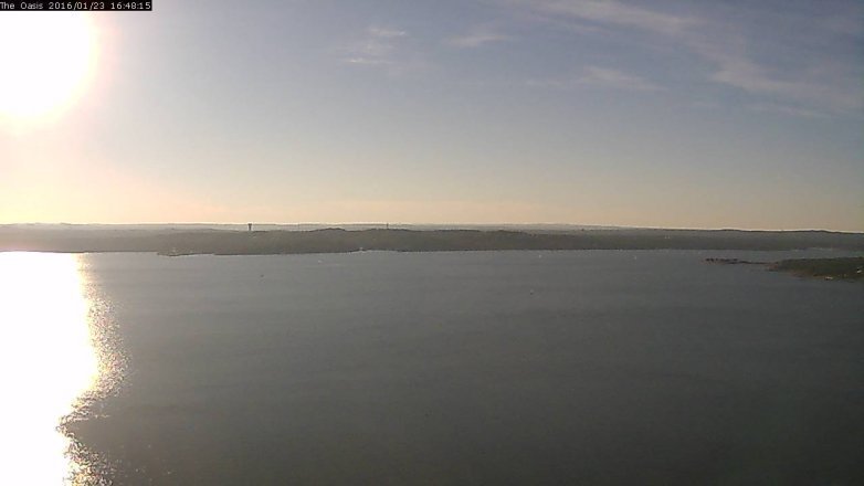 Lake Travis webcam, January 23, 2016 3:55 PM CT