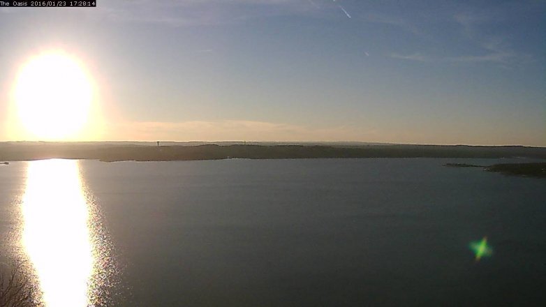 Lake Travis webcam, January 23, 2016 4:35 PM CT