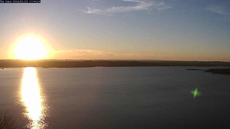 Lake Travis webcam, January 23, 2016 4:50 PM CT