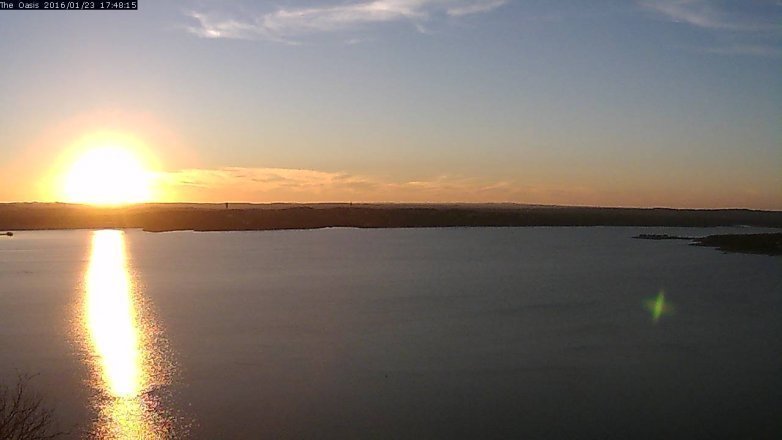 Lake Travis webcam, January 23, 2016 4:55 PM CT
