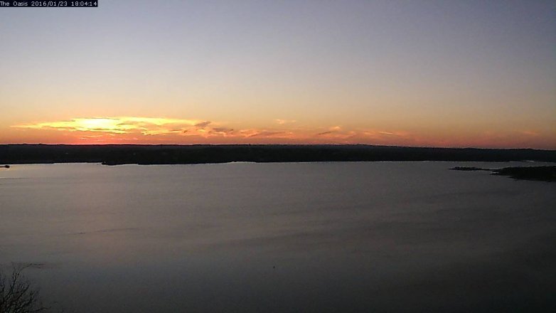 Lake Travis webcam, January 23, 2016 5:10 PM CT