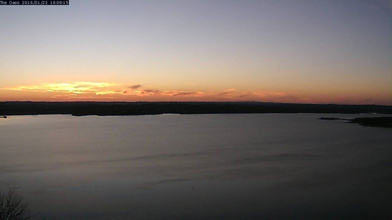 Lake Travis webcam, January 23, 2016 5:15 PM CT