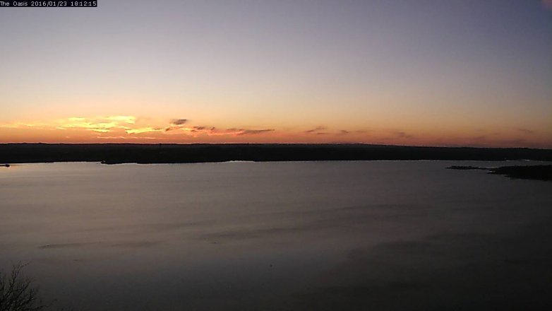 Lake Travis webcam, January 23, 2016 5:20 PM CT