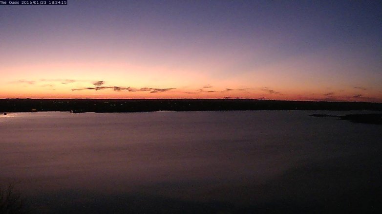 Lake Travis webcam, January 23, 2016 5:30 PM CT