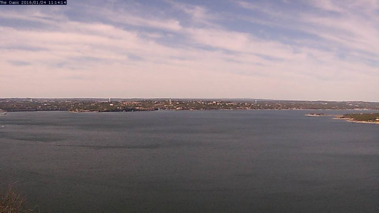 Lake Travis webcam, January 24, 2016 10:20 AM CT