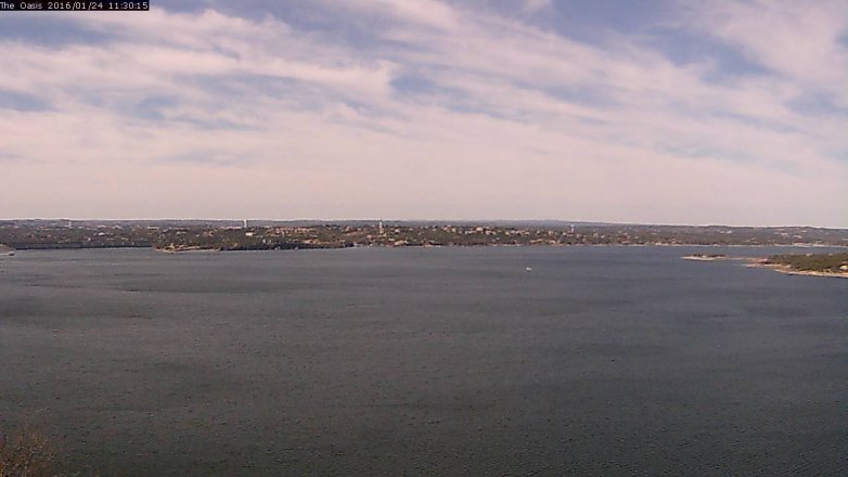 Lake Travis webcam, January 24, 2016 10:35 AM CT