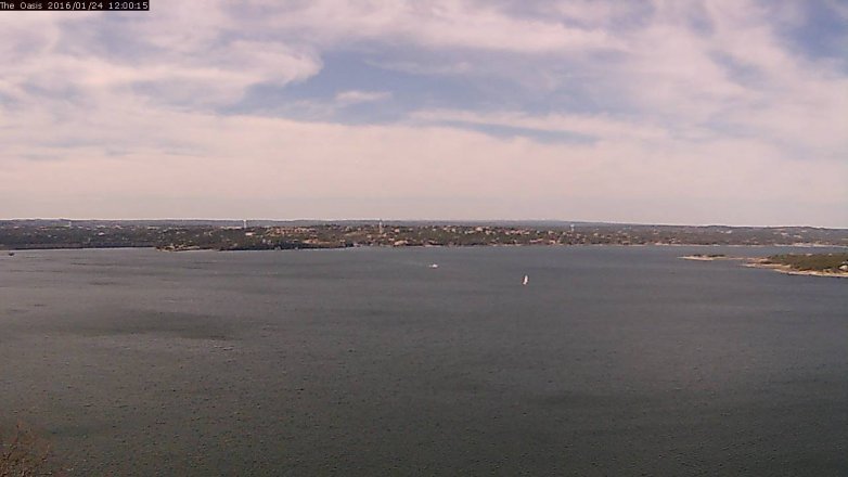 Lake Travis webcam, January 24, 2016 11:05 AM CT