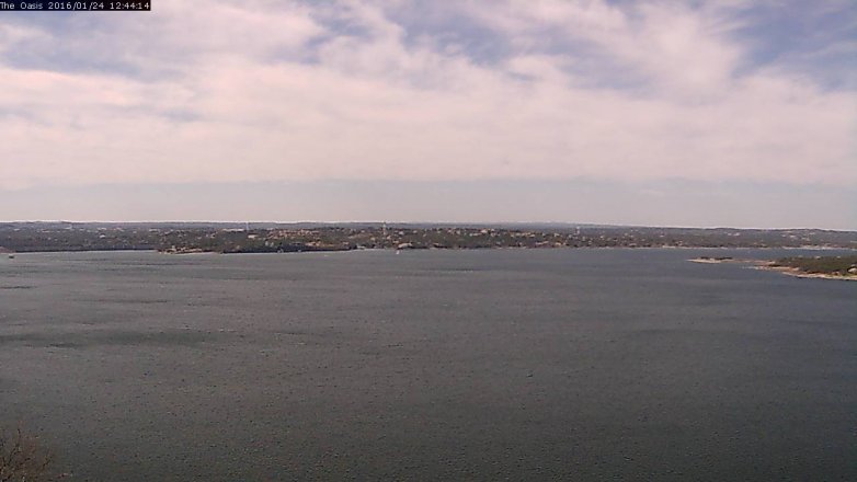 Lake Travis webcam, January 24, 2016 11:50 AM CT