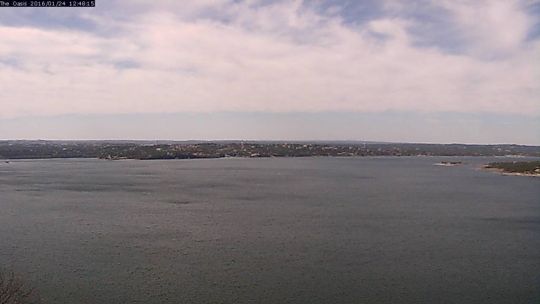 Lake Travis webcam, January 24, 2016 11:55 AM CT