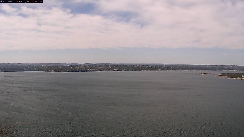 Lake Travis webcam, January 24, 2016 12:05 PM CT