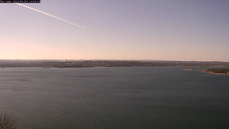 Lake Travis webcam, January 24, 2016 2:00 PM CT
