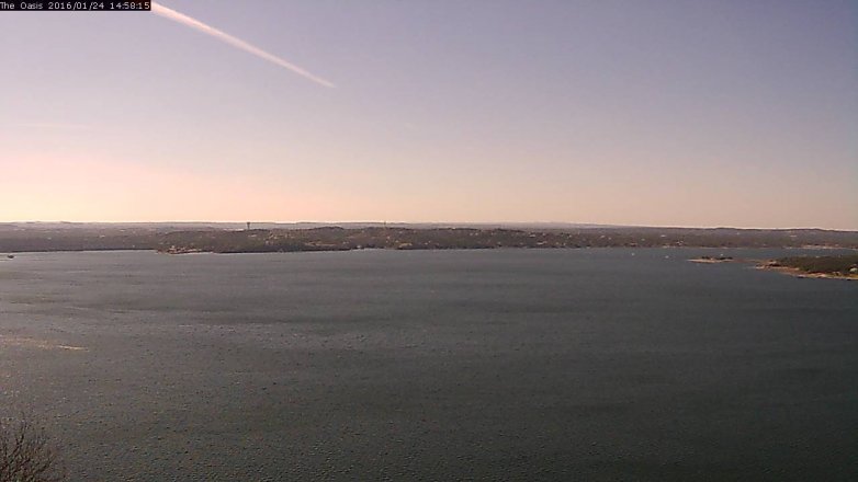 Lake Travis webcam, January 24, 2016 2:05 PM CT