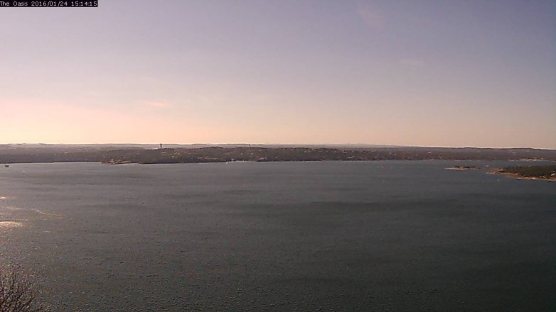 Lake Travis webcam, January 24, 2016 2:20 PM CT