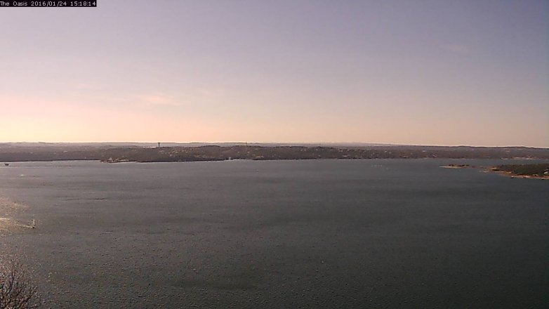 Lake Travis webcam, January 24, 2016 2:25 PM CT