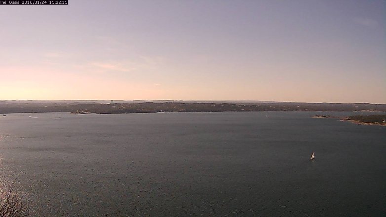 Lake Travis webcam, January 24, 2016 2:30 PM CT