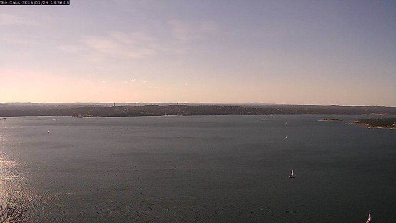 Lake Travis webcam, January 24, 2016 2:40 PM CT