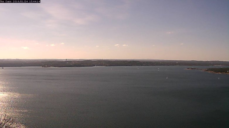 Lake Travis webcam, January 24, 2016 2:50 PM CT