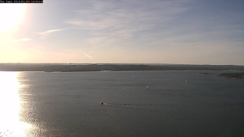 Lake Travis webcam, January 24, 2016 3:40 PM CT