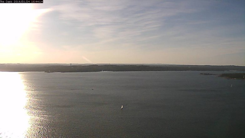Lake Travis webcam, January 24, 2016 3:50 PM CT
