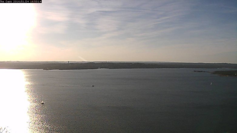 Lake Travis webcam, January 24, 2016 3:55 PM CT