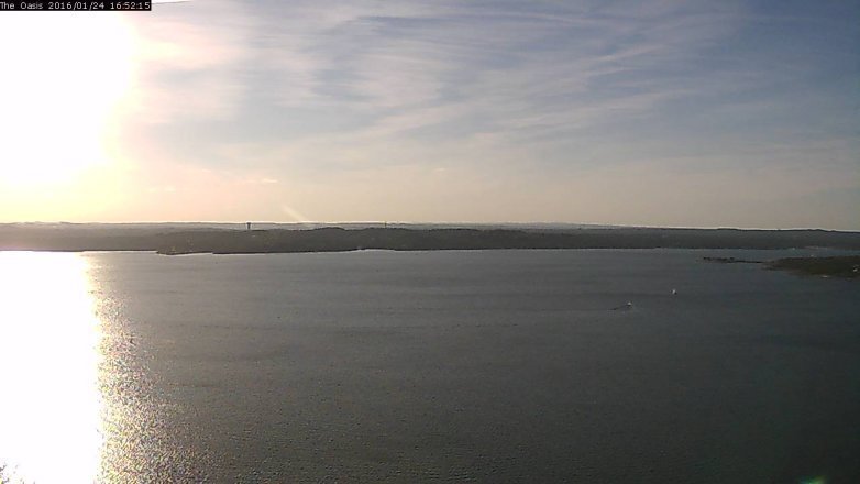 Lake Travis webcam, January 24, 2016 4:00 PM CT