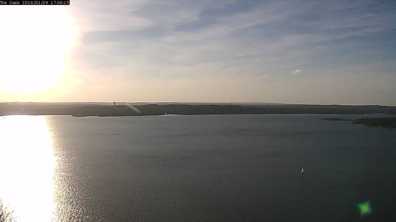Lake Travis webcam, January 24, 2016 4:10 PM CT