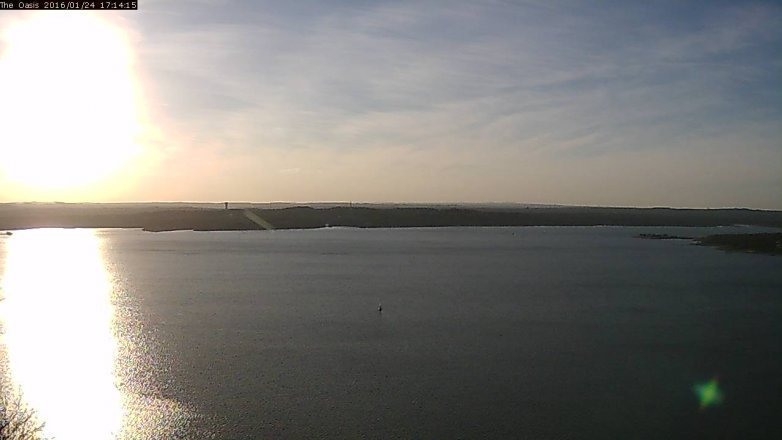 Lake Travis webcam, January 24, 2016 4:20 PM CT