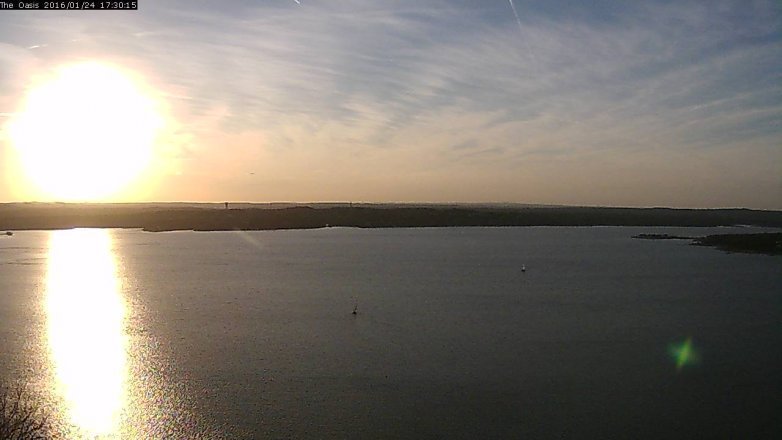 Lake Travis webcam, January 24, 2016 4:35 PM CT
