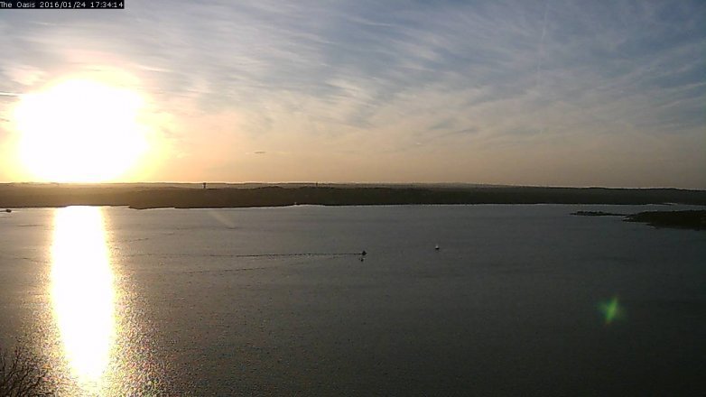 Lake Travis webcam, January 24, 2016 4:40 PM CT