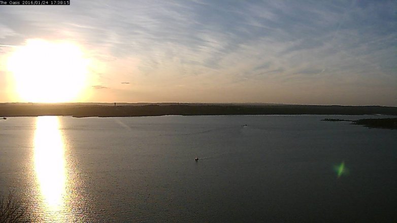 Lake Travis webcam, January 24, 2016 4:45 PM CT