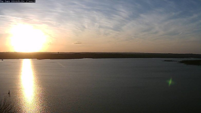 Lake Travis webcam, January 24, 2016 4:50 PM CT