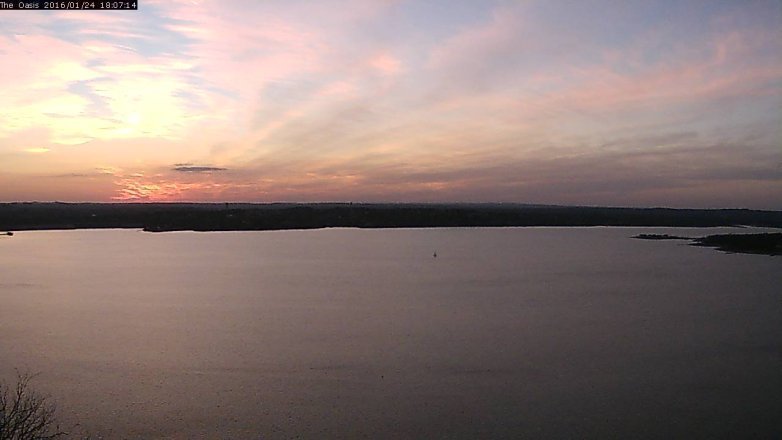 Lake Travis webcam, January 24, 2016 5:15 PM CT