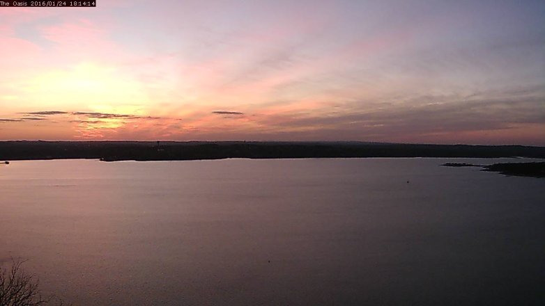 Lake Travis webcam, January 24, 2016 5:20 PM CT