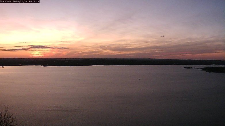 Lake Travis webcam, January 24, 2016 5:25 PM CT