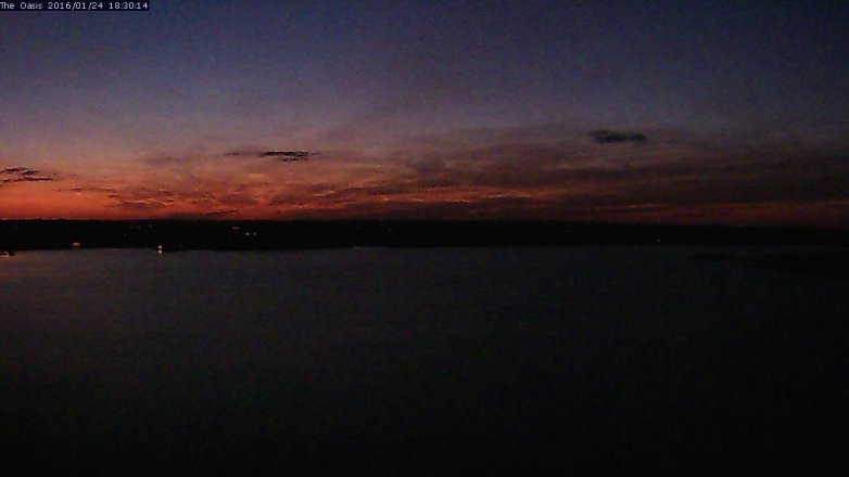 Lake Travis webcam, January 24, 2016 5:35 PM CT