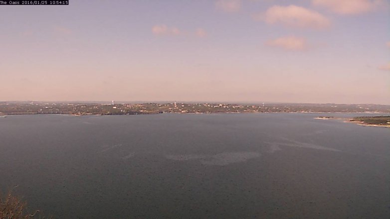 Lake Travis webcam, January 25, 2016 10:00 AM CT