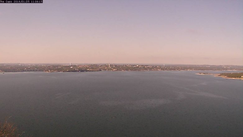 Lake Travis webcam, January 25, 2016 10:15 AM CT