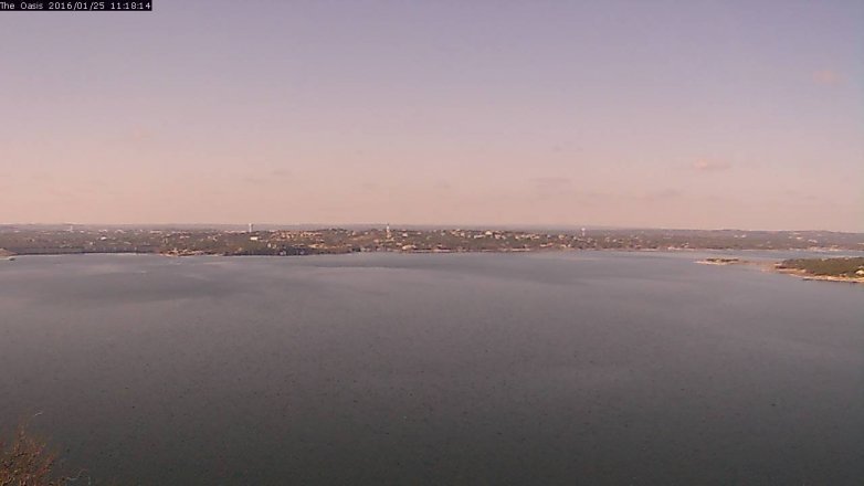 Lake Travis webcam, January 25, 2016 10:25 AM CT