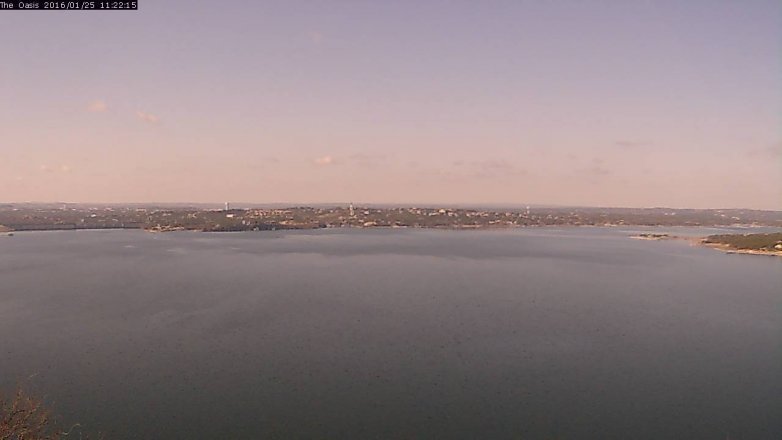 Lake Travis webcam, January 25, 2016 10:30 AM CT