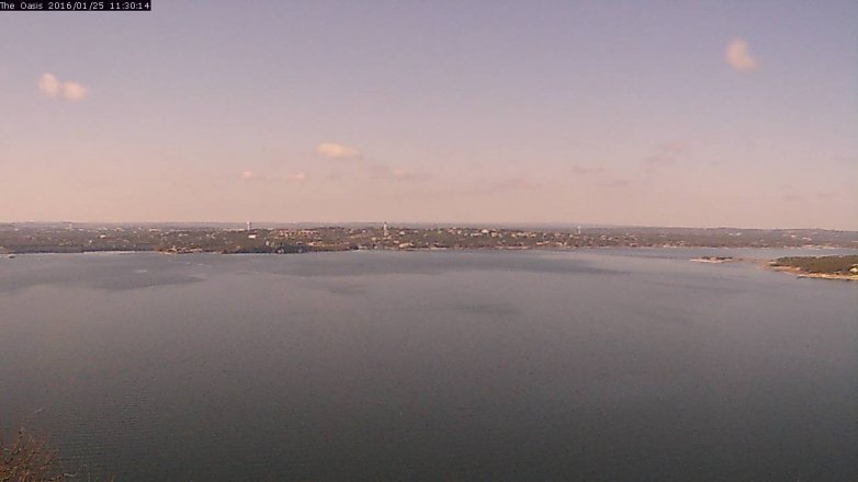 Lake Travis webcam, January 25, 2016 10:35 AM CT