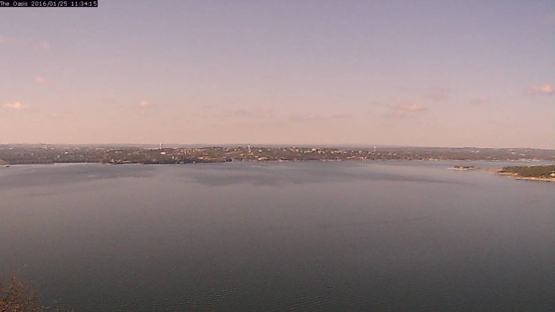 Lake Travis webcam, January 25, 2016 10:40 AM CT