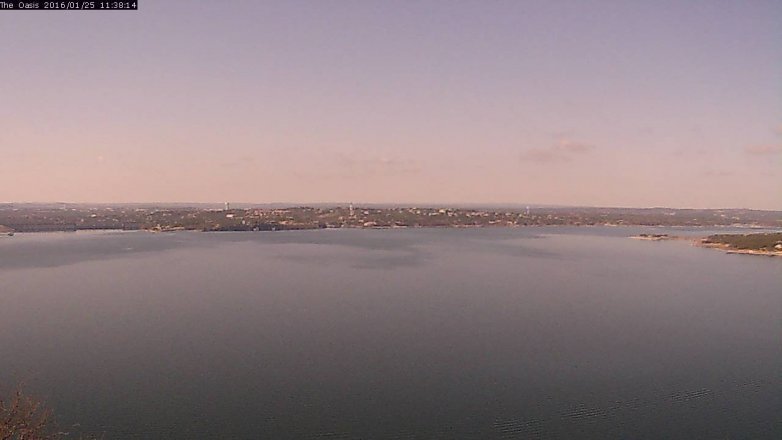 Lake Travis webcam, January 25, 2016 10:45 AM CT